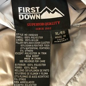 First Down Jackets & Coats - 90s First Down Puffer Jacket Ski Winter Snow Coat First Down Jackets & Coats - 90s First Down Puffer Jacket Ski Winter Snow Coat